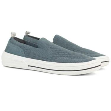Imagem de Tênis Masculino Slip On Democrata Casual Denim Clay Knit Confortável Elástico 290303-Masculino