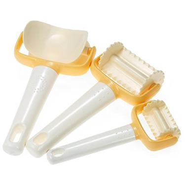 Imagem de 3 peças conjunto Cortadores de Biscoitos Rolantes Fatias Rolo Redondo Cortador Massa para Biscoito e Dumpling