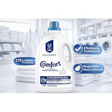 Imagem de Amaciante Perfect White Concentrado Profissional 5L Alto Rendimento, Até 270 Lavagens, Brancura e Maciez Profissional