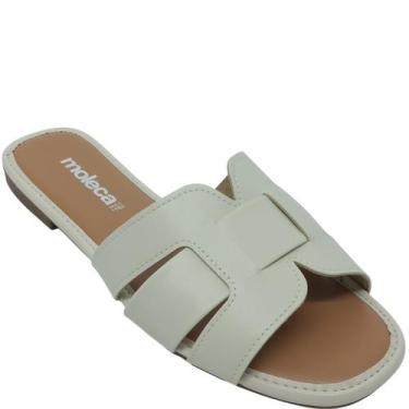 Imagem de Chinelo Moleca Feminino Napa Turim com Toque Macio, Branco off, 37