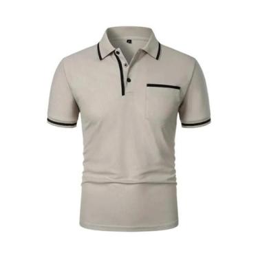 Imagem de Camisas Polo Masculinas Casuais De Verão, Respiráveis, De Manga Curta,
