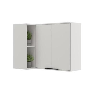 Imagem de Armário Aéreo De Cozinha Miami 2 Portas Com Nicho De Canto Carraro Bra