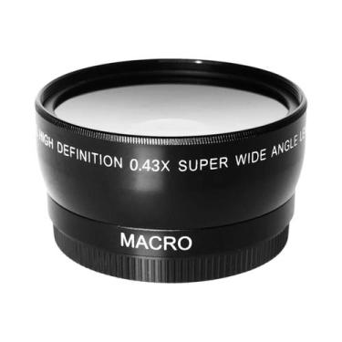 Imagem de Lente Macro Super Grande Angular HD De 52mm 0.43X 2 Em 1 Para Câmeras 