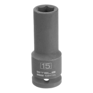 Imagem de Soquete Impacto Longo 1/2`` 15mm Crmo Stels