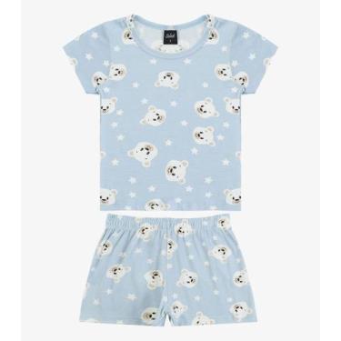 Imagem de Pijama Infantil Blusa com Shorts Select Azul, 10, Azul