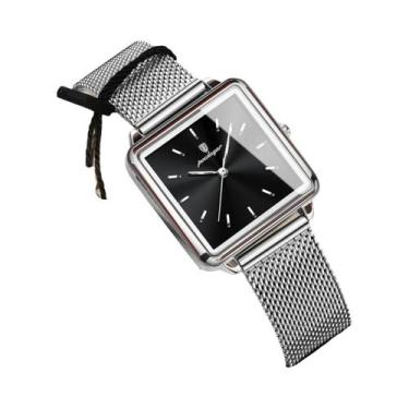 Imagem de Relógio De Pulso Feminino À Prova d'Água Em Aço Inoxidável Com Malha E