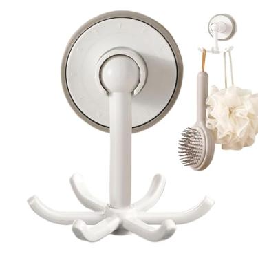 Imagem de Ganchos de , ganchos fortes com ventosas resistentes, suporte giratório de 360 graus, organizador para banheira, banheiro, casa, hotel, banheira, janela, chuveiro, cozinha, parede, porta, pia