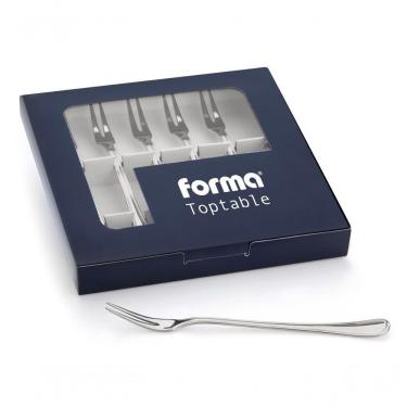 Imagem de Kit Com 6 Garfos Para Petisco Midas Toptable Churrasco Frios Caixa Para Presente Mesa Servir