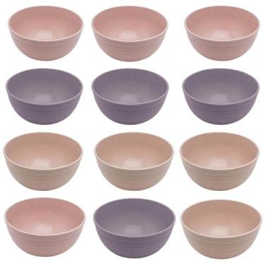 Imagem de Kit 12 Cumbucas Bowl de Bambu Ecológico Sortido Sobremesa Cereais Frut