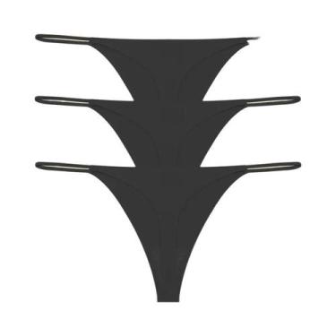 Imagem de Conjunto De 3 Calcinhas Tanga Sem Costura De Cintura Baixa Para Mulher