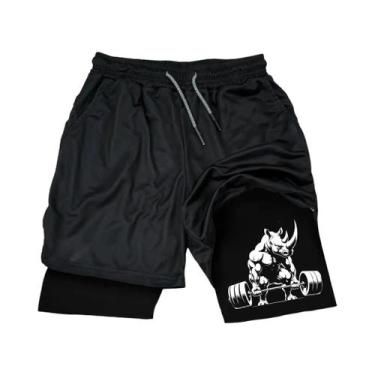 Imagem de Shorts Masculinos Respiráveis De Performance Para Academia Estilo 2025