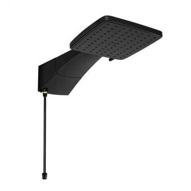 Imagem de Chuveiro Ducha Eletrônica Quadratta Zagonel 127V x 5500W Preto, Preto,