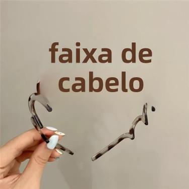 Imagem de Tiara De Cabelo Feminina Coreana Antiderrapante Em Formato U Com Dente