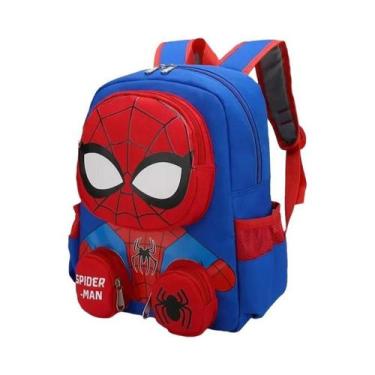 Imagem de Mochila 3D Kawaii Do Homem-Aranha Para Crianças, Bolsa Escolar De Supe