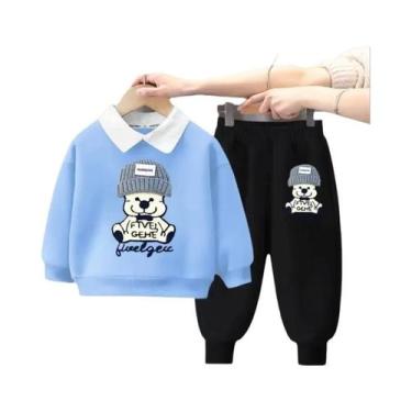 Imagem de Conjunto De Outono Para Meninas, 2 Peças, Moletom Com Estampa De Desen