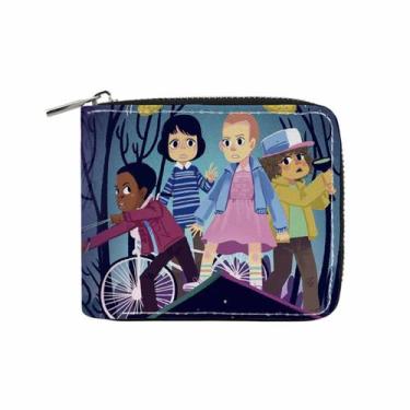 Imagem de Carteira Mike Eleven Anime Characters Slim Bifold PU em couro PU - Yiw
