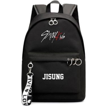 Imagem de Mochila escolar Stray Kids Anime Poliéster 30x16x44cm - yiweisai