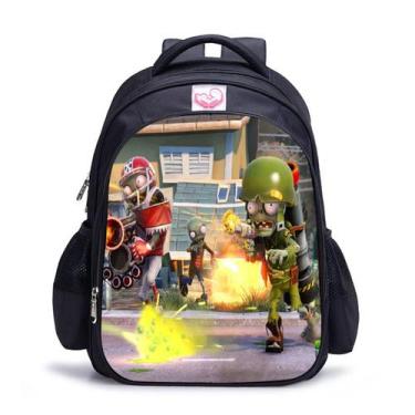 Imagem de Mochila escolar Plants vs Zombies para crianças - 29x14x39cm - Yiweisa