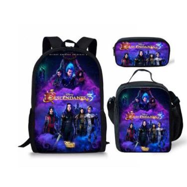 Imagem de Conjunto de mochilas Descendants Mals Cartoon Kids School Nylon - Yiwe