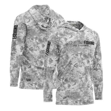 Imagem de Camisa Sublimada com Capuz Proteção Solar UV Preto Clear - Mar Negro-Masculino