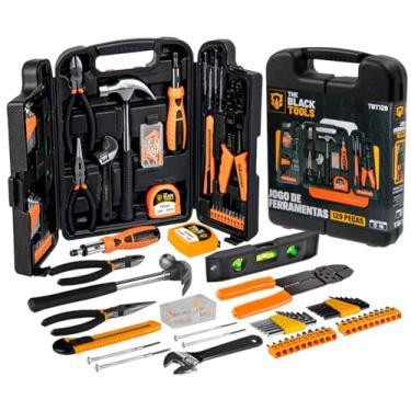 Imagem de Kit Jogo De Ferramentas 129 Peças Completo Chaves Alicates Maleta Tbt-129 The Black Tools