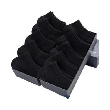 Imagem de Meias Curtas De Algodão Respiráveis Pretas, Brancas E Cinzas, 10 Pares