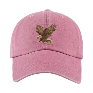 Imagem de Boné De Beisebol Unissex Ajustável Com Estampa De Águia Para Caminhada