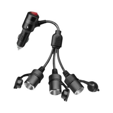 Imagem de Adaptador De Energia 3 Em 1 Para Carro 180W 12V 24V Com Carregador Ráp