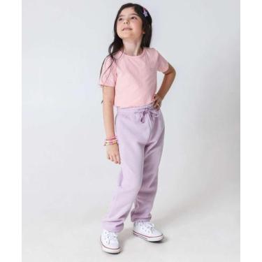 Imagem de Calça Infantil Moletom Flanelado Marisa Tam 4 a 10 Lil-49325, Lilás, 8