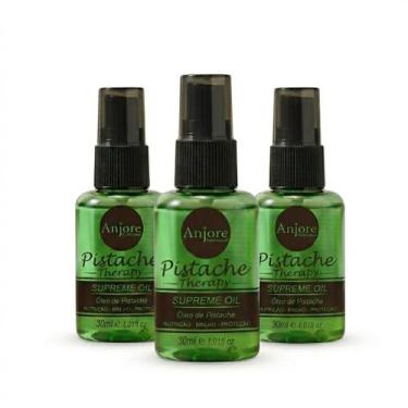 Imagem de Kit 3 Óleo Reparador Pistache Therapy Supreme Oil 30m Anjore Anti Friz