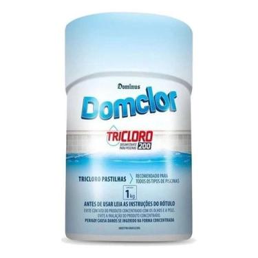 Imagem de Cloro Piscina Pastilha Tricloro 200 gramas Domclor - 5 Unidades