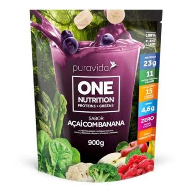 Imagem de One Nutrition Puravida Proteína Vegana 900g Açaí com Banana Sabor:Açaí