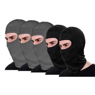 Imagem de Kit 5 Balaclava Térmica Ninja Touca Motociclista Proteção Uv 50+ - Creme - Único - Home...