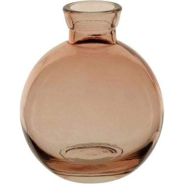 Imagem de VASO DECORATIVO ENFEITE PLANTA GARRAFA VIDRO 9x7x7cm ROSA