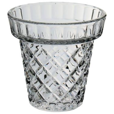 Imagem de VASO DECORATIVO ENFEITE PLANTA REDONDO VIDRO 16x16x16cm TRANSPARENTE