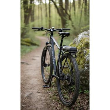 Imagem de Banco Mobilete Preto Bagageiro Rabetao Bicicleta Motorizada - Congratu
