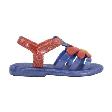 Imagem de Sandália Mini Melissa Hip Bloomy Baby Azul/Vermelho