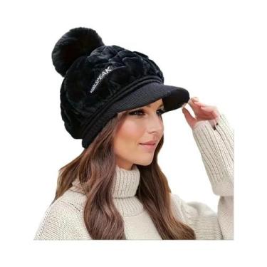 Imagem de Boina Feminina De Inverno Em Pelúcia: Elegante, Macia E Texturizada  A