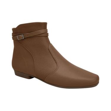 Imagem de Bota Piccadilly Cano Curto Salto Baixo Comfy 250241, 39, Conhaque