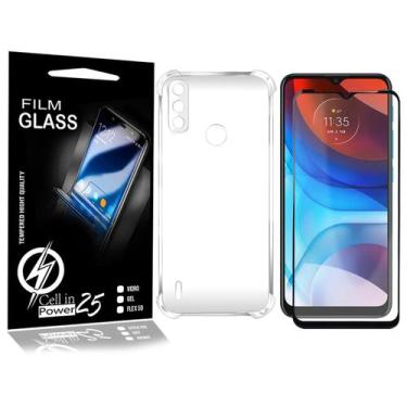 Imagem de Capa Anti Impacto + Película Full 3d NOVO Moto E7 Power 6.5 XT2097 - C