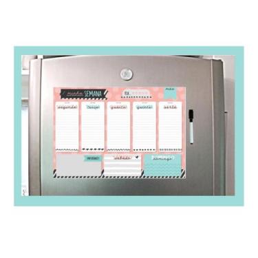 Imagem de Planner magnético de geladeira escrever Anotacoes Planner Semanal - no