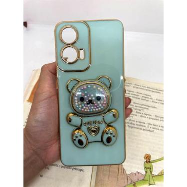Imagem de Capa de celular compatível com Moto G35 5G Ursinho Bear Cor:Verde - oi