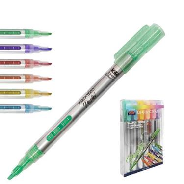 Imagem de Marca texto 6 cores pastel efeito glitter - kz6013 - kaz