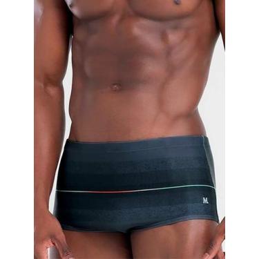 Imagem de Sunga Mash 303.75 Masculina Estampada Com Listra FPS 50 Poliéster T. P
