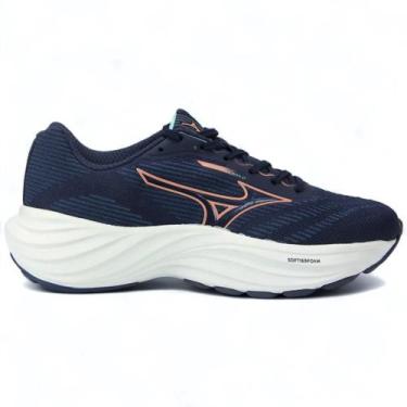 Imagem de Tênis Mizuno Goya 2 Feminino, Marinho, Papaya, 34