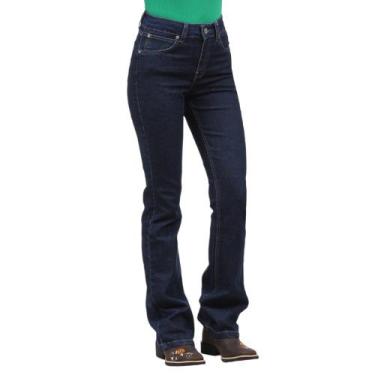 Imagem de Calça Feminina Flare Jeans Wrangler 34054, 38, Azul