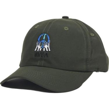 Imagem de Boné RVCA Aba Curva Earth Corp Snapback SM24 Verde Militar, Verde, Úni