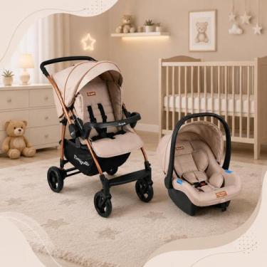 Imagem de Travel System Burigotto Rio 22: Carrinho 22kg + Bebê Conforto Materna 