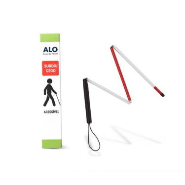Imagem de Bengala Aluminio Regulável Vermelha Larga - ALO