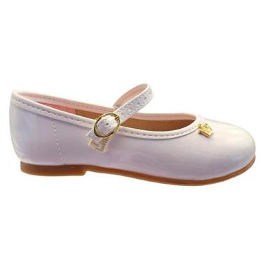 Imagem de Sapatilha Infantil Meninas Bebê Verniz Premium Molekinha, Branco, 20